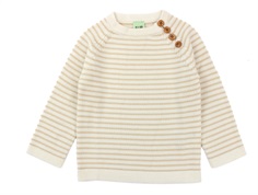FUB sweater ecru/hay merino wool striber